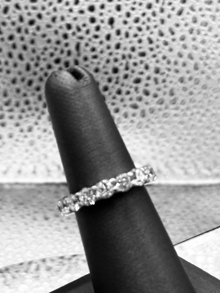 View six of Ladies Magnificent 14 Karat White Gold Diamond Eternity Band