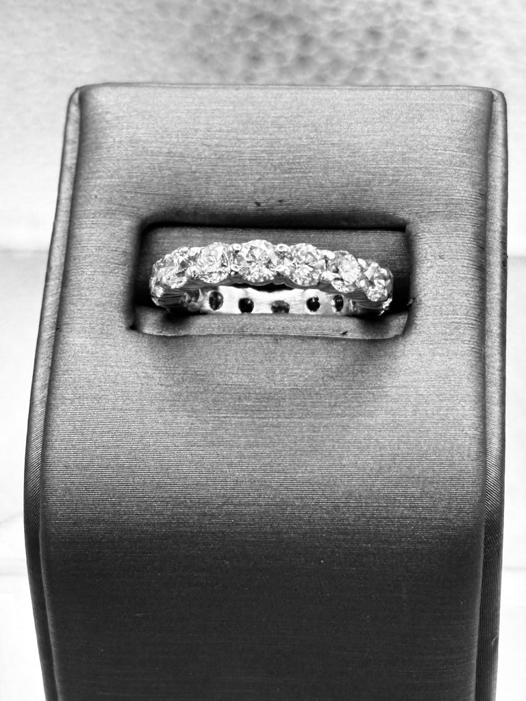 View eight of Ladies Magnificent 14 Karat White Gold Diamond Eternity Band