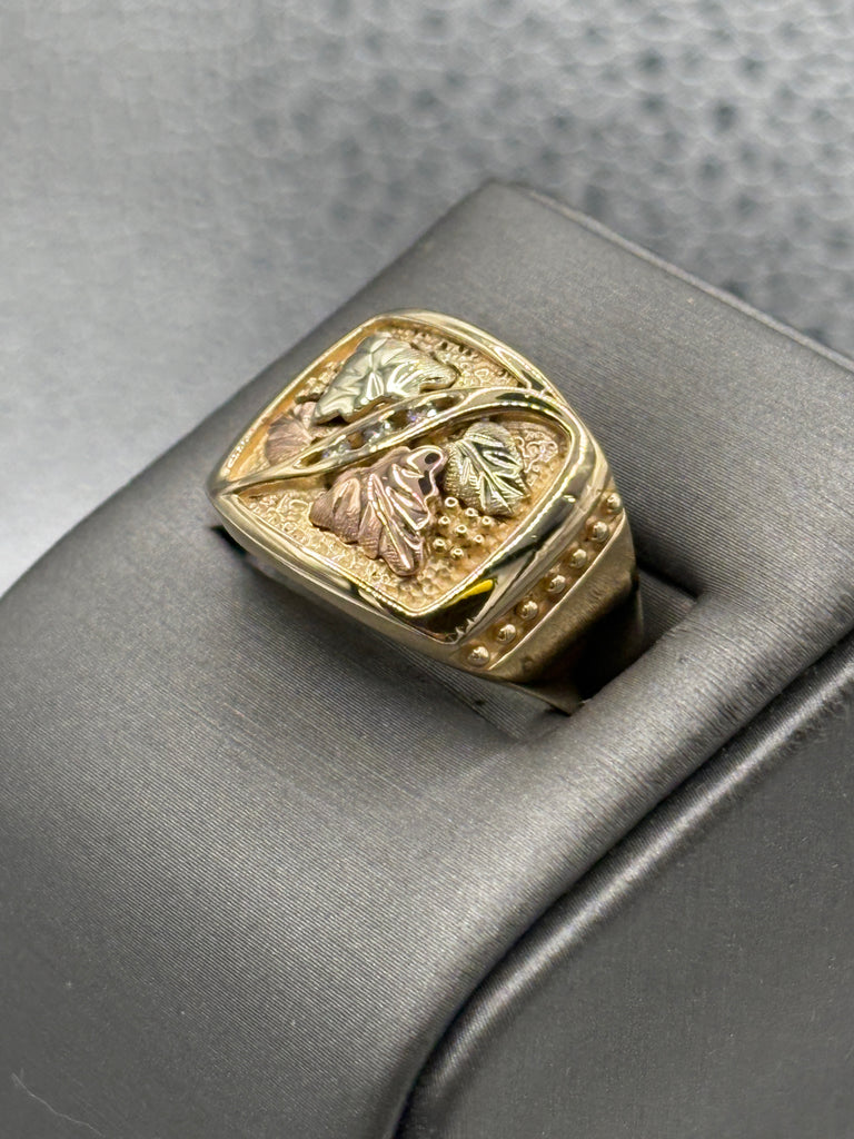 View one of Ladies / Gents 10 Karat Black Hills Gold Ring & Diamonds