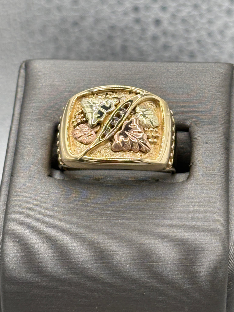 View three of Ladies / Gents 10 Karat Black Hills Gold Ring & Diamonds