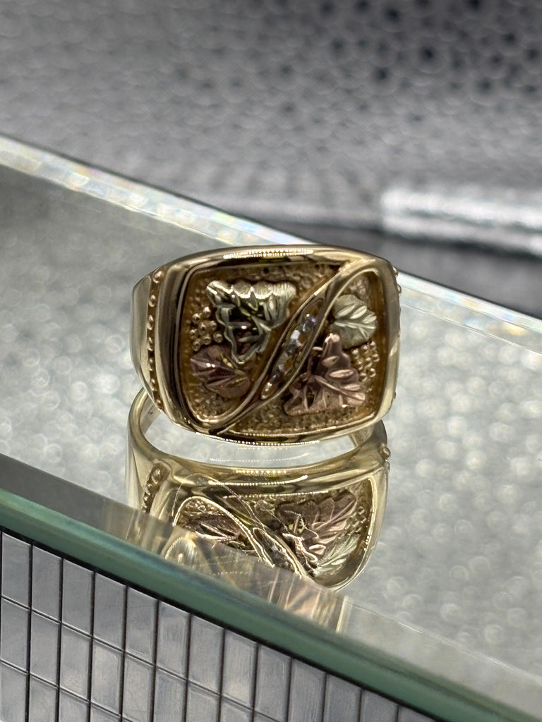 View nine of Ladies / Gents 10 Karat Black Hills Gold Ring & Diamonds