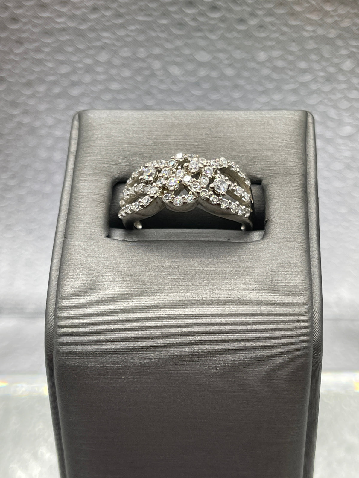 Ladies Sterling Silver and Diamond Ring