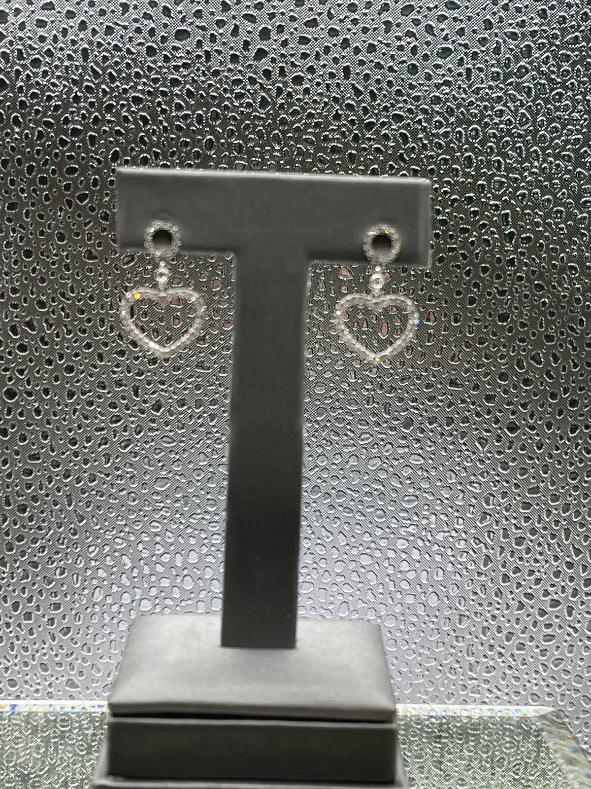 Ladies Sterling Silver and Diamond-Like Earrings