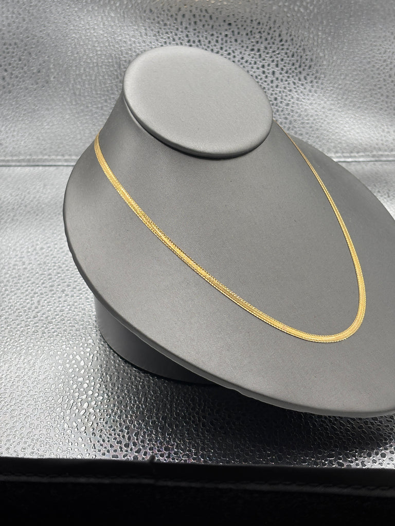 Ladies / Gents 14 Karat Yellow Gold Two Sided Herringbone Chain