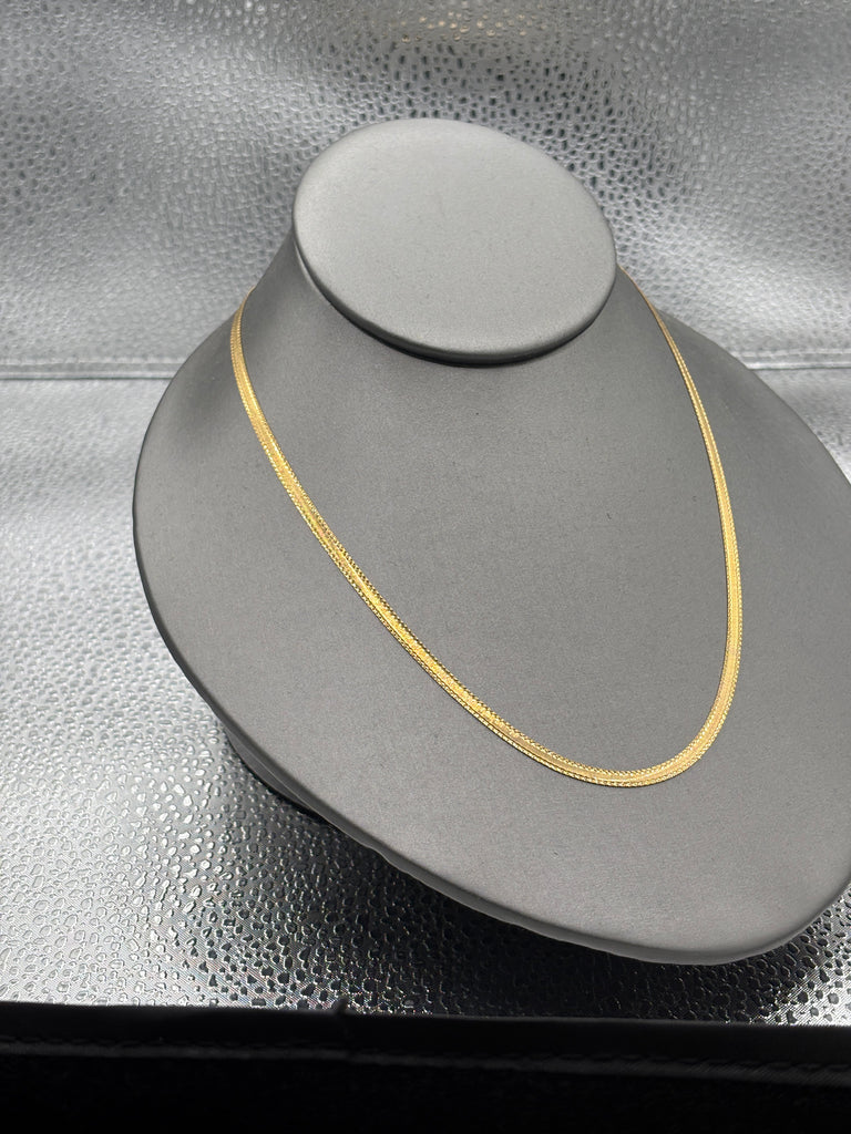 Ladies / Gents 14 Karat Yellow Gold Two Sided Herringbone Chain