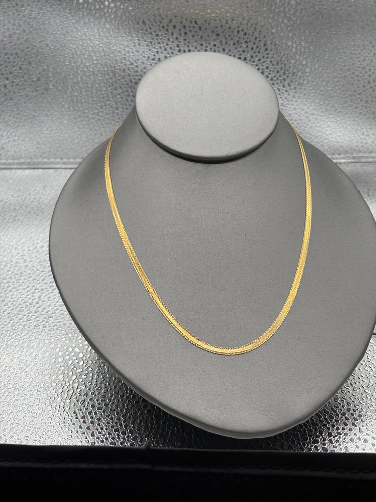 Ladies / Gents 14 Karat Yellow Gold Two Sided Herringbone Chain