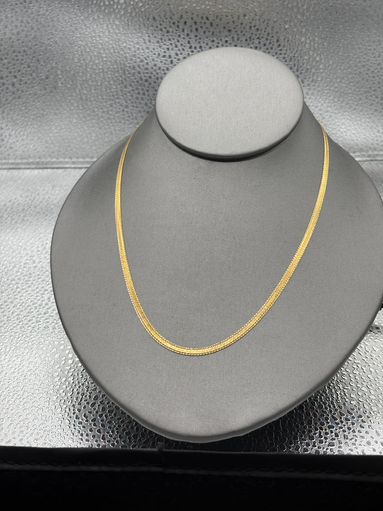 Ladies / Gents 14 Karat Yellow Gold Two Sided Herringbone Chain
