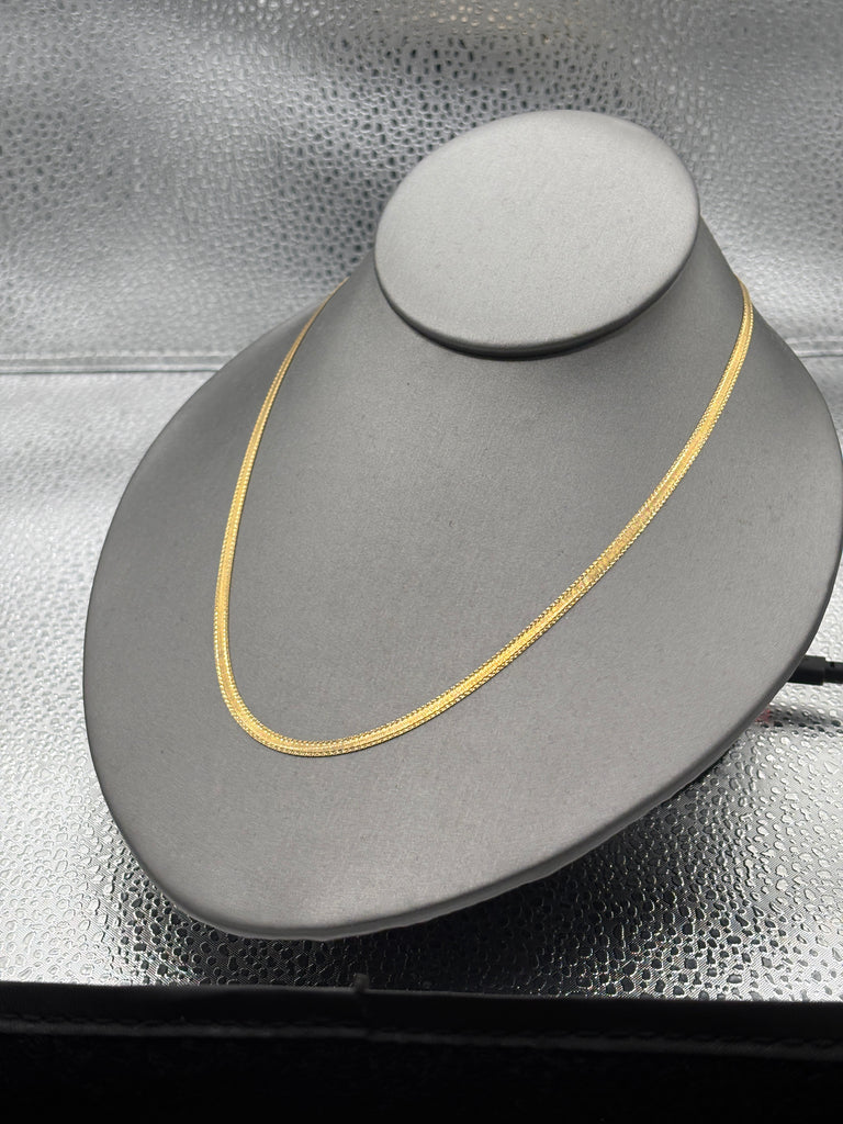 Ladies / Gents 14 Karat Yellow Gold Two Sided Herringbone Chain
