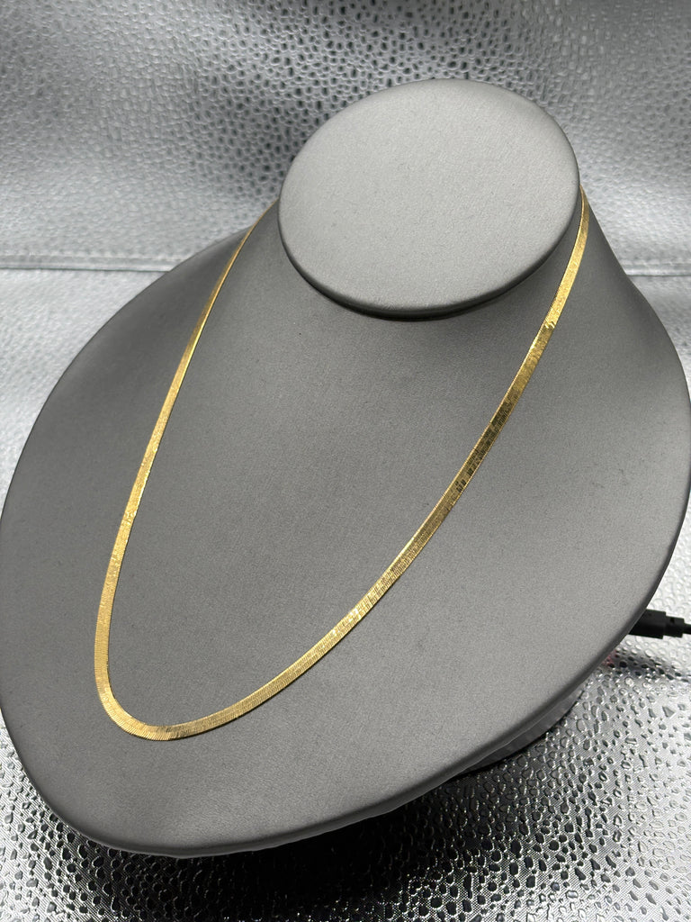 Ladies / Gents 14 Karat Yellow Gold Two Sided Herringbone Chain