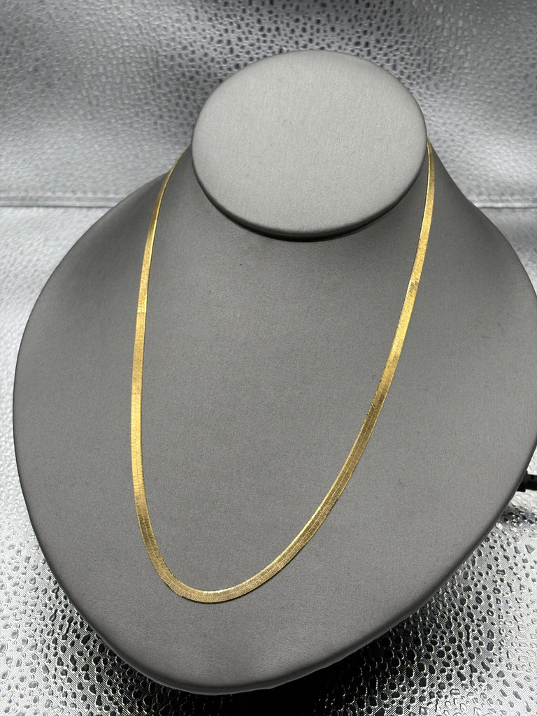 Ladies / Gents 14 Karat Yellow Gold Two Sided Herringbone Chain