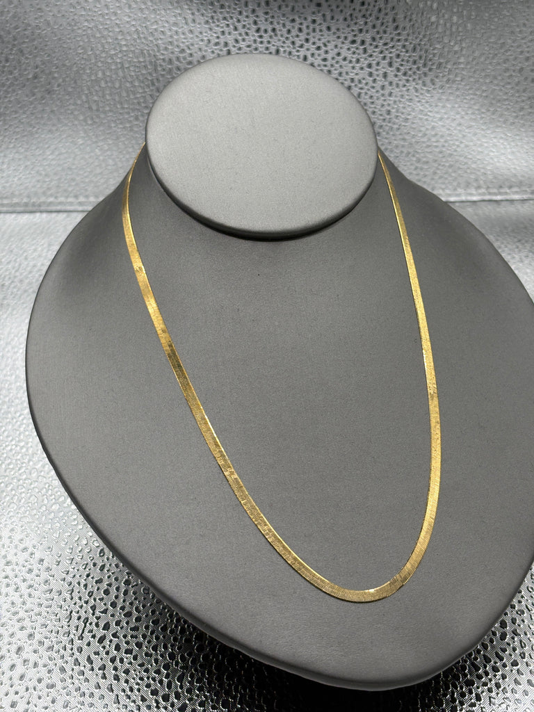 Ladies / Gents 14 Karat Yellow Gold Two Sided Herringbone Chain