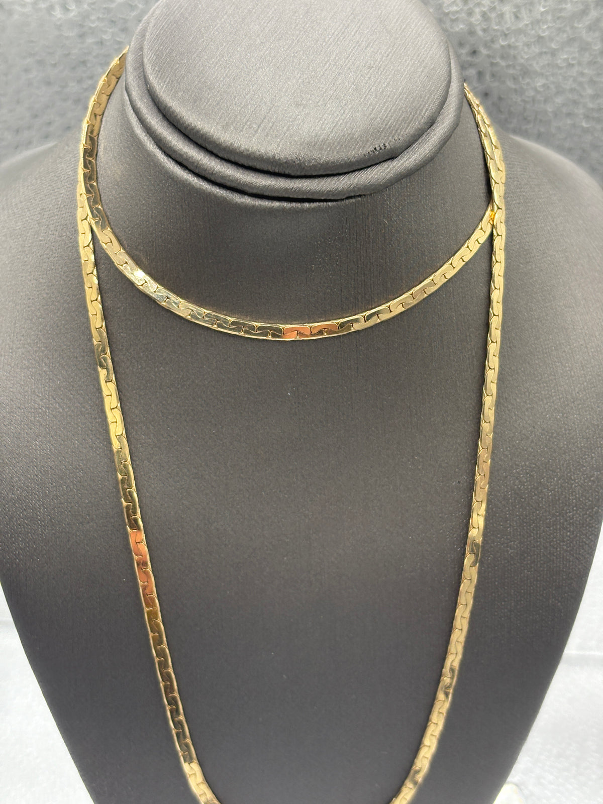 Ladies/Gents 14 Karat Yellow Gold Zig Zag Box Chain