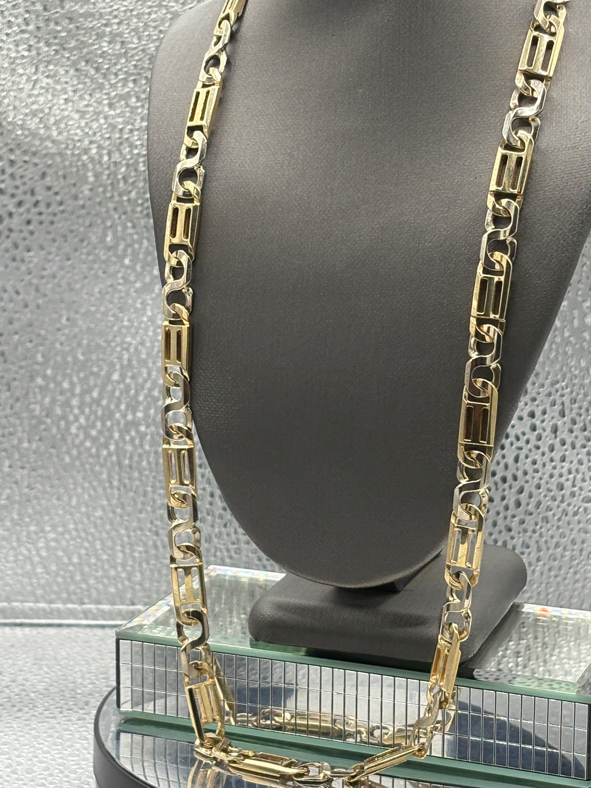 Ladies / Gents 14 Karat Yellow & White Gold Italian Link Chain