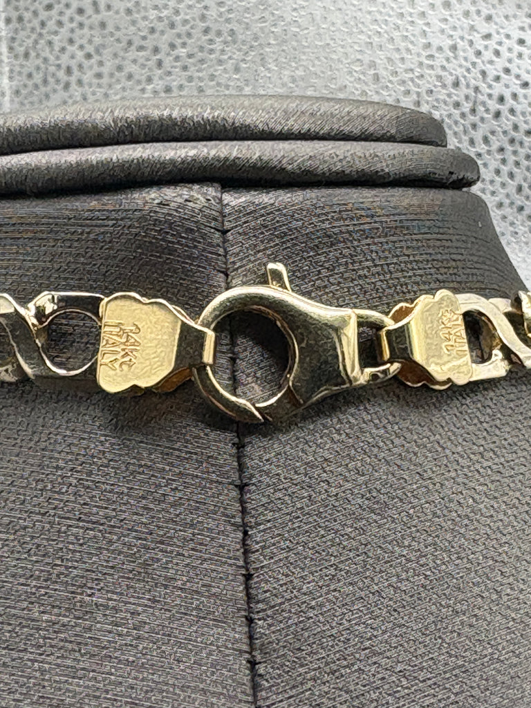 Ladies / Gents 14 Karat Yellow & White Gold Italian Link Chain