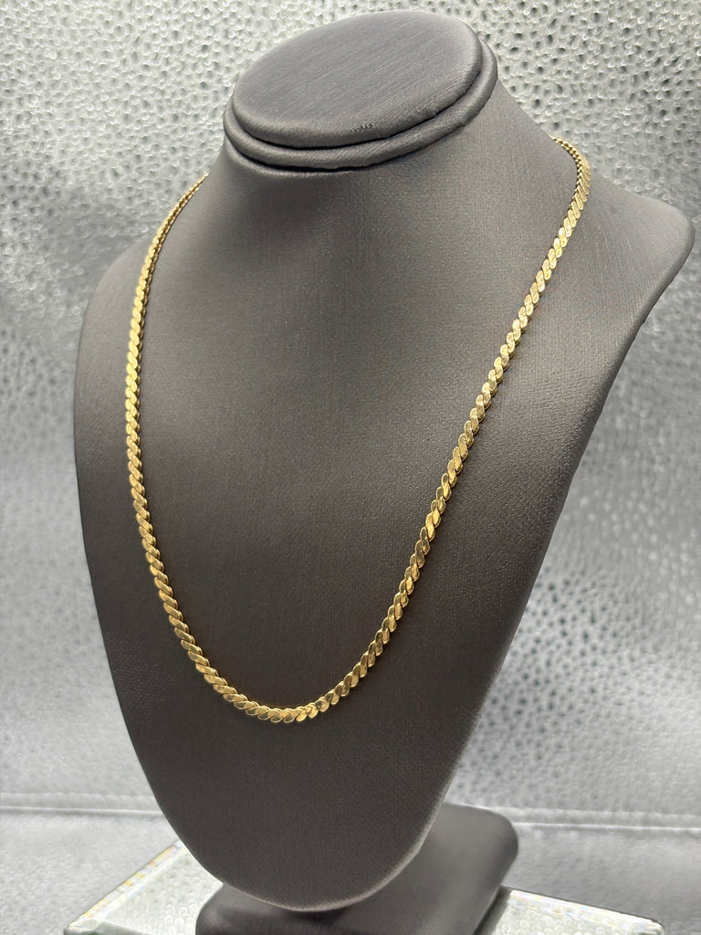 Ladies Vintage 14 Karat Yellow Gold Double S Link Chain