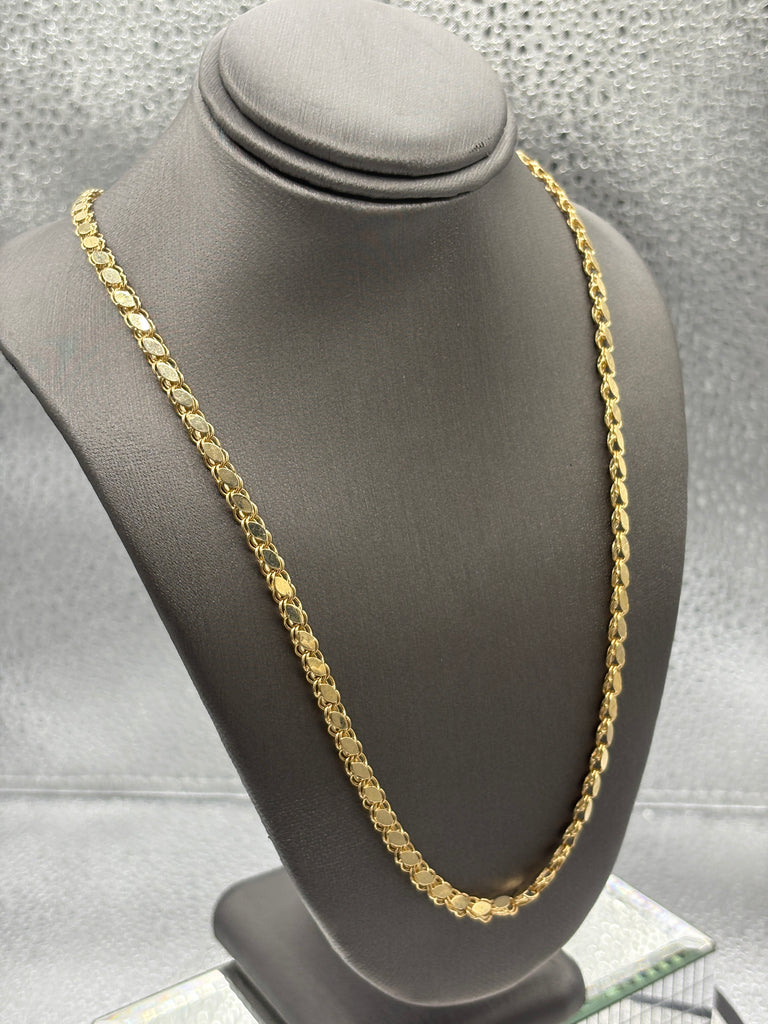 Ladies/Gents 14 Karat Yellow Gold Snail Link Chain