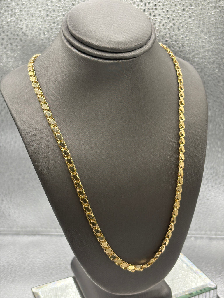 Ladies/Gents 14 Karat Yellow Gold Snail Link Chain