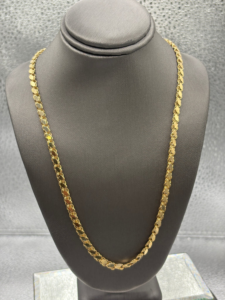 Ladies/Gents 14 Karat Yellow Gold Snail Link Chain