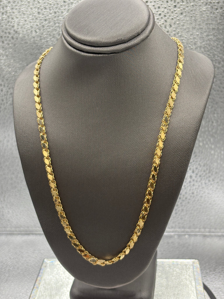 Ladies/Gents 14 Karat Yellow Gold Snail Link Chain