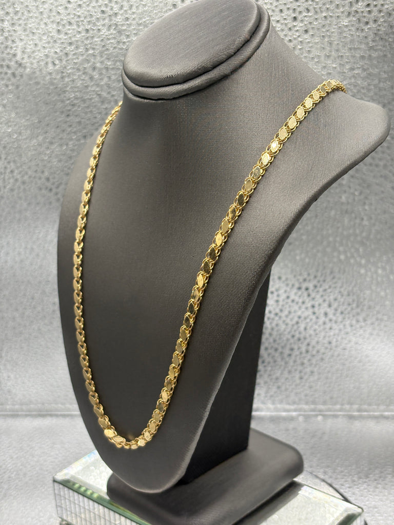 Ladies/Gents 14 Karat Yellow Gold Snail Link Chain