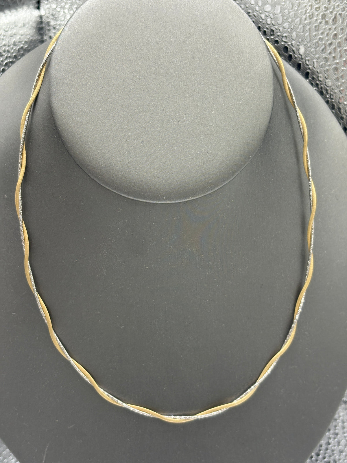 Ladies 14 Karat Yellow & White Gold Double Braided Cable Chain