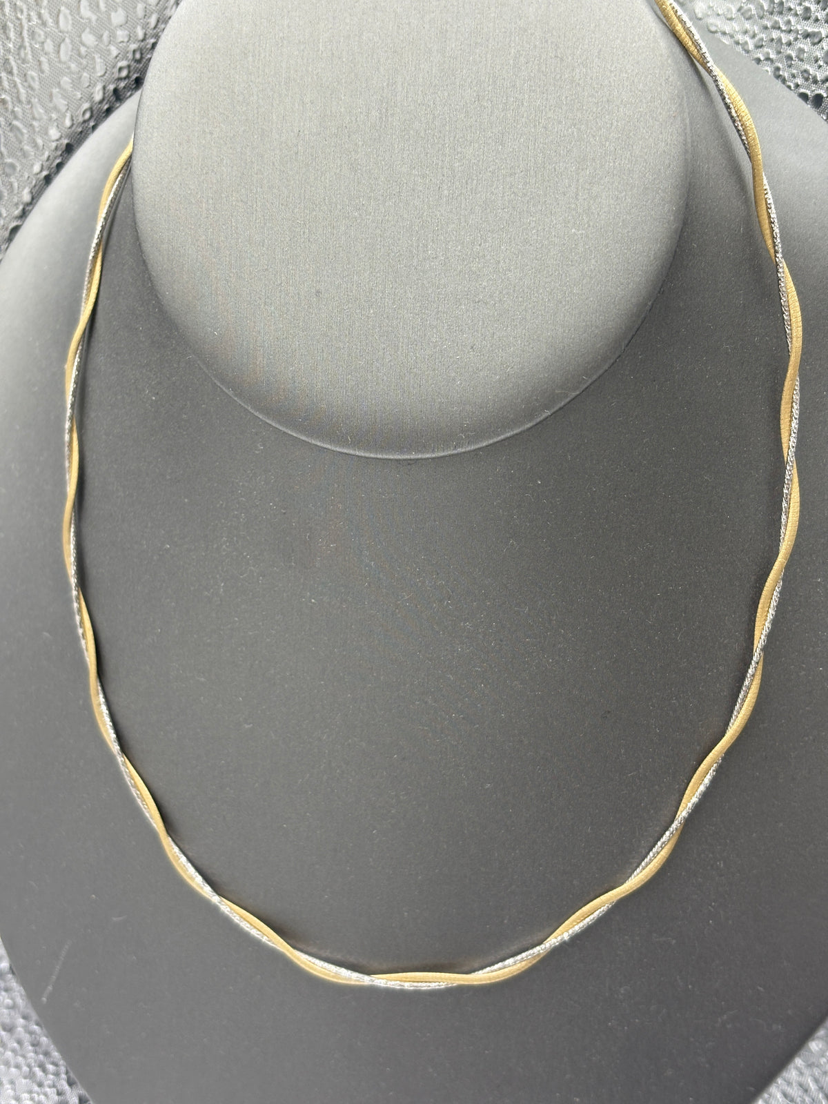 Ladies 14 Karat Yellow & White Gold Double Braided Cable Chain