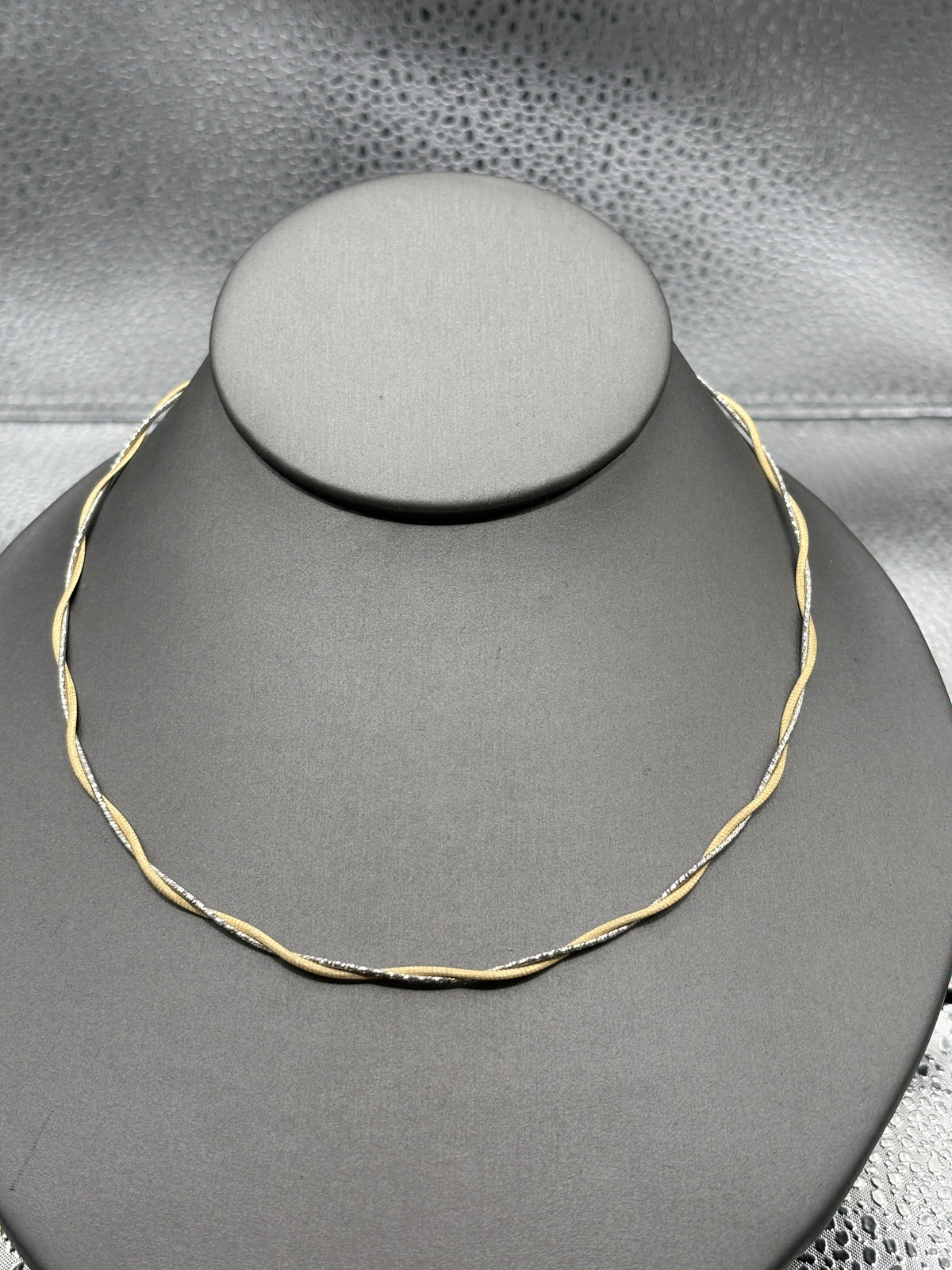 Ladies 14 Karat Yellow & White Gold Double Braided Cable Chain