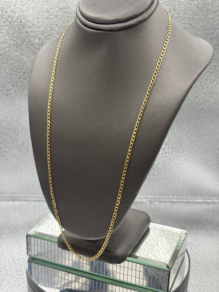 Ladies / Gents 14 Karat Yellow Gold Oval Solid Link Chain
