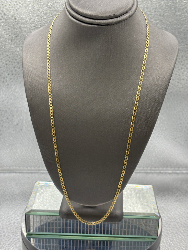 Ladies / Gents 14 Karat Yellow Gold Oval Solid Link Chain