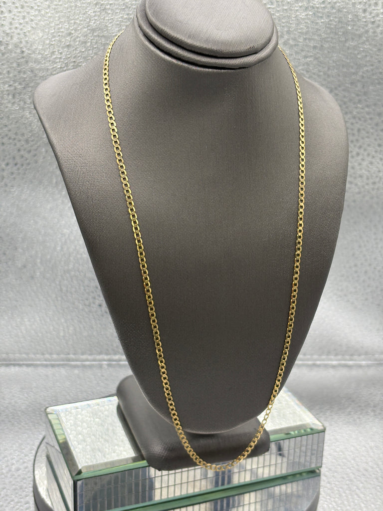 Ladies / Gents 14 Karat Yellow Gold Oval Solid Link Chain