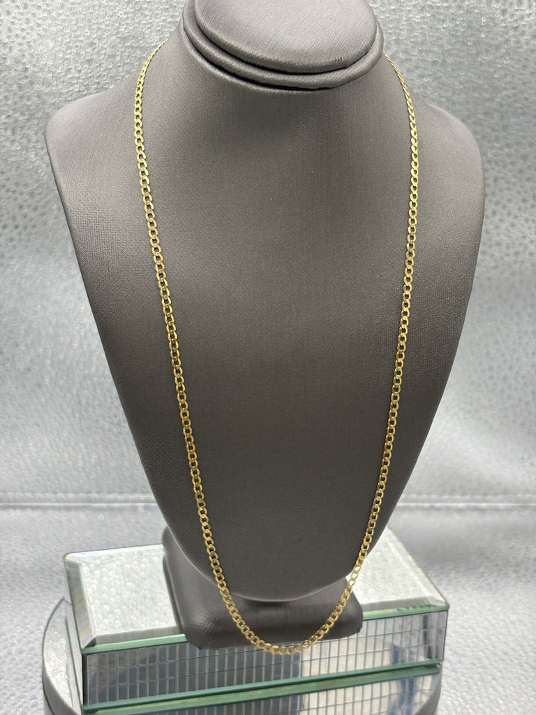 Ladies / Gents 14 Karat Yellow Gold Oval Solid Link Chain