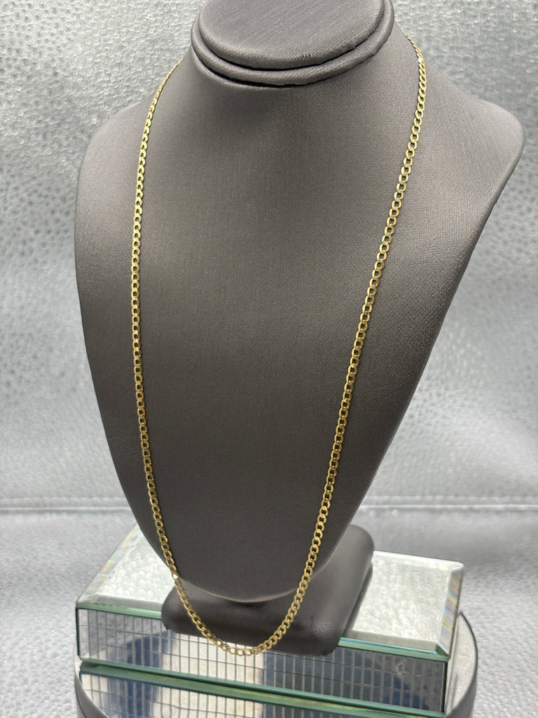 Ladies / Gents 14 Karat Yellow Gold Oval Solid Link Chain