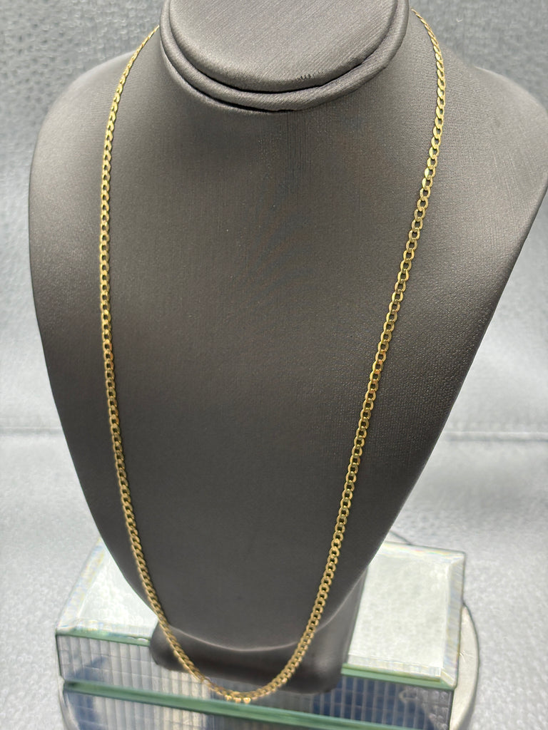 Ladies / Gents 14 Karat Yellow Gold Oval Solid Link Chain