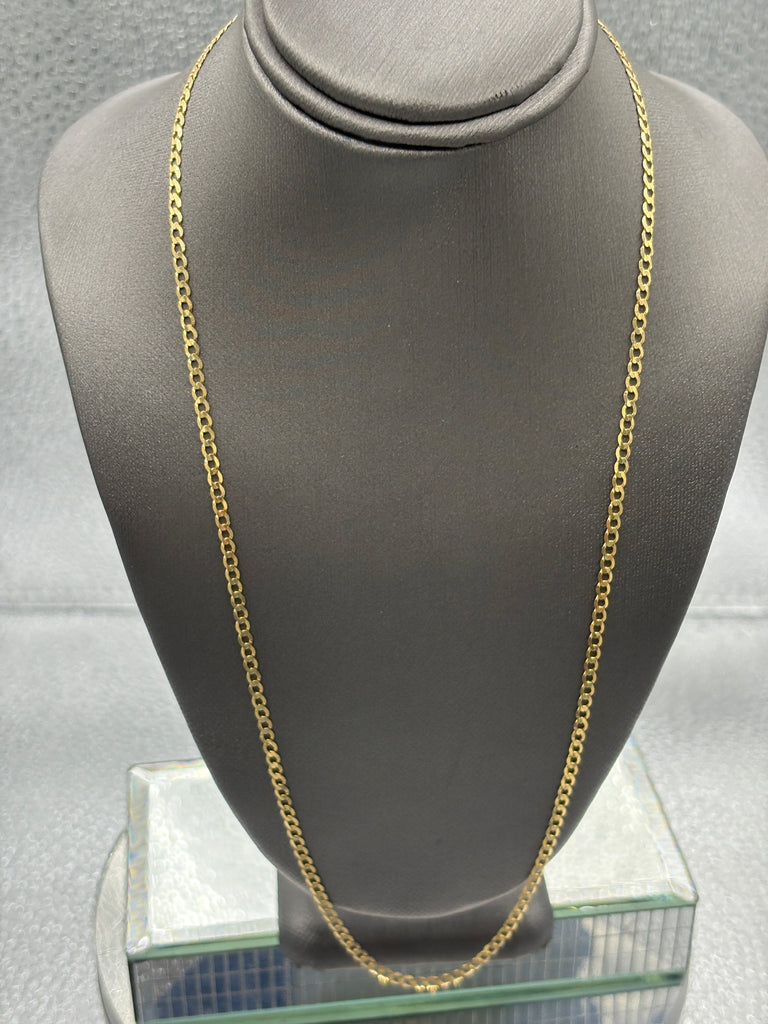 Ladies / Gents 14 Karat Yellow Gold Oval Solid Link Chain