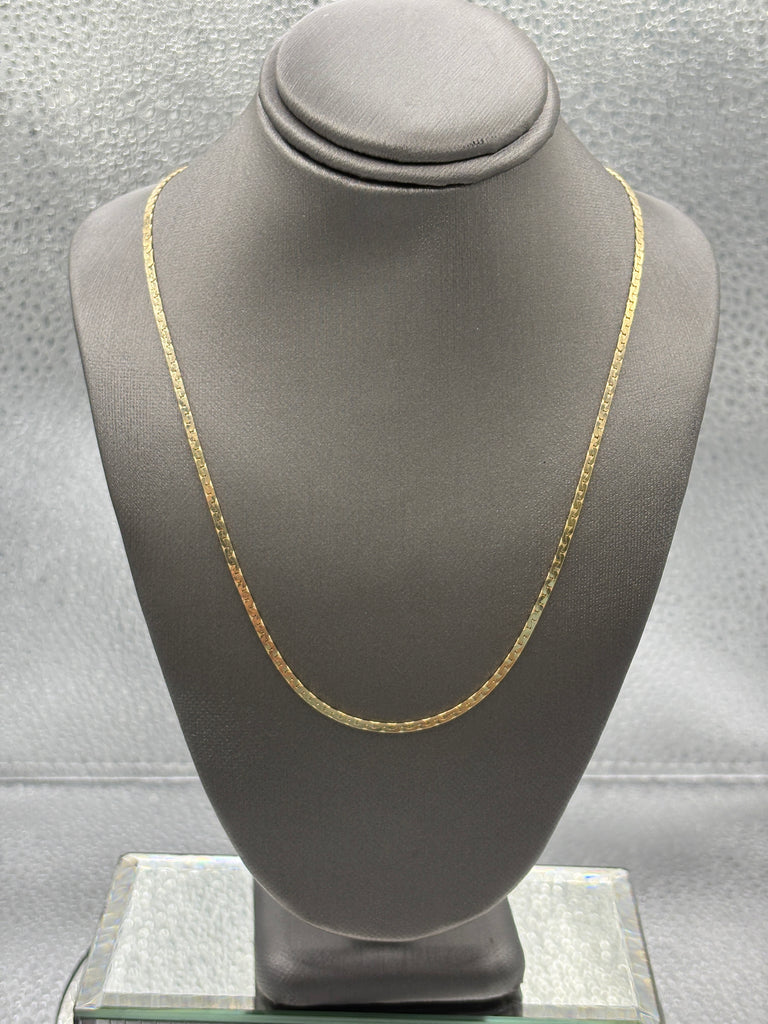 Ladies / Gents 14 Karat Yellow Gold Mirrored C Link Chain