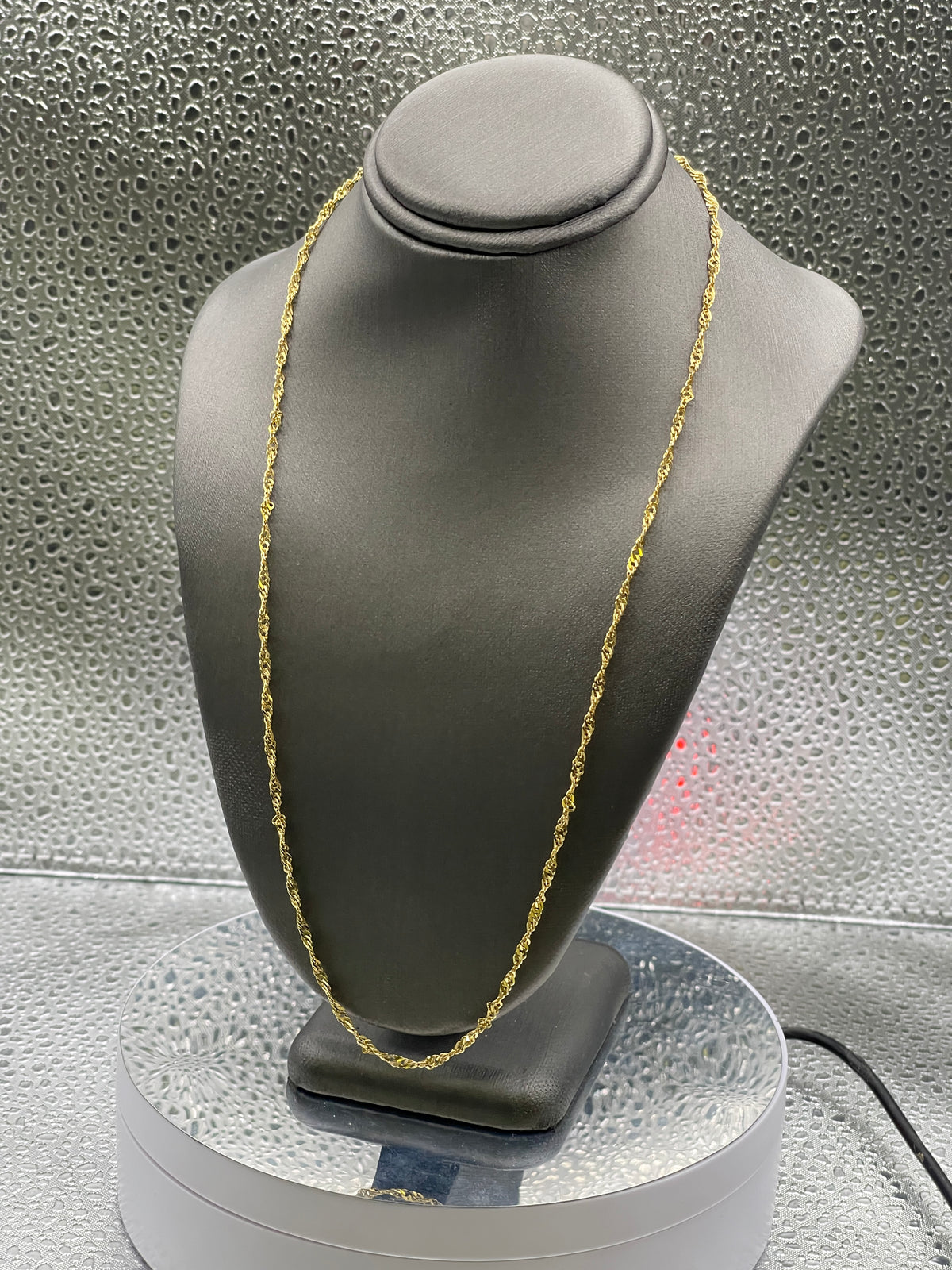 14 Karat Yellow Gold Twisted Sparkle Chain