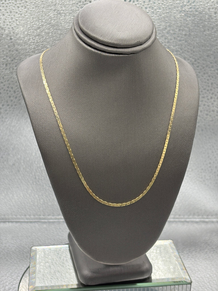 Ladies / Gents 14 Karat Yellow Gold Mirrored C Link Chain