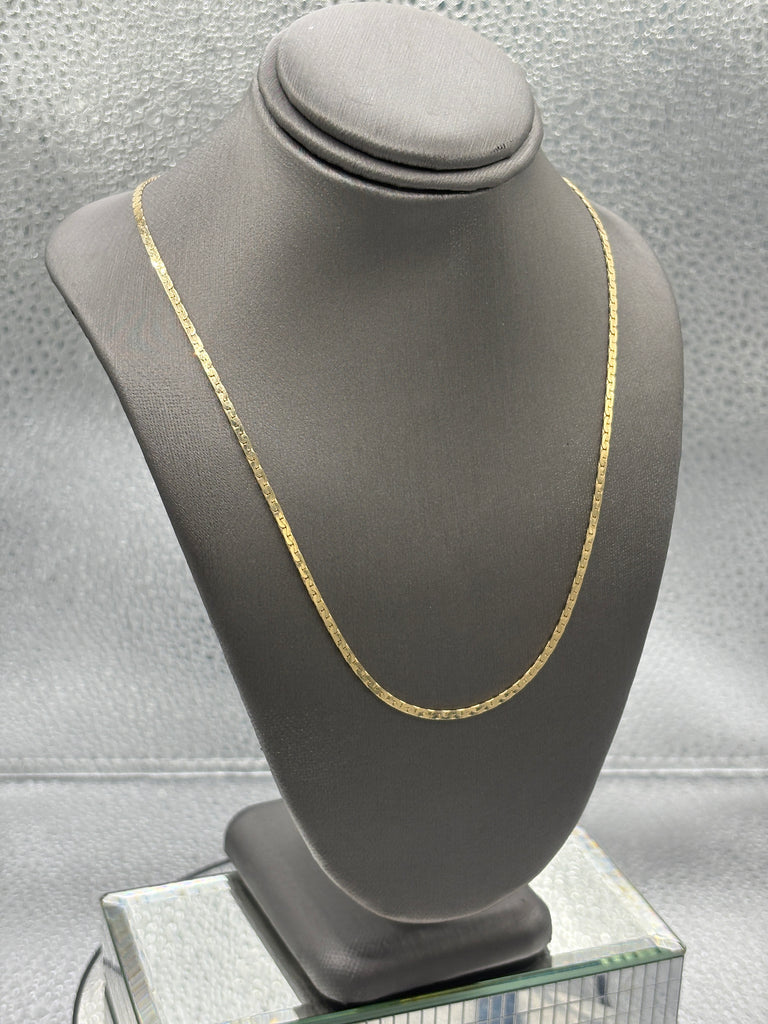 Ladies / Gents 14 Karat Yellow Gold Mirrored C Link Chain