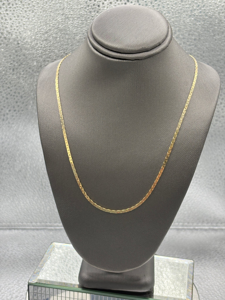 Ladies / Gents 14 Karat Yellow Gold Mirrored C Link Chain