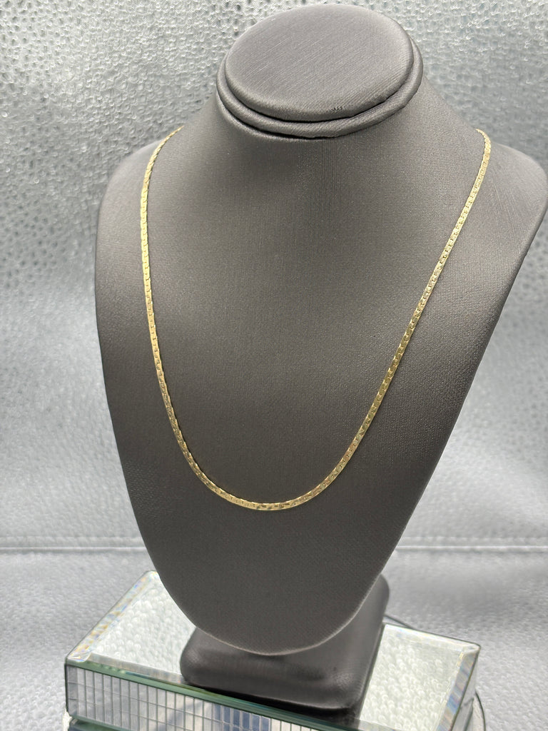 Ladies / Gents 14 Karat Yellow Gold Mirrored C Link Chain