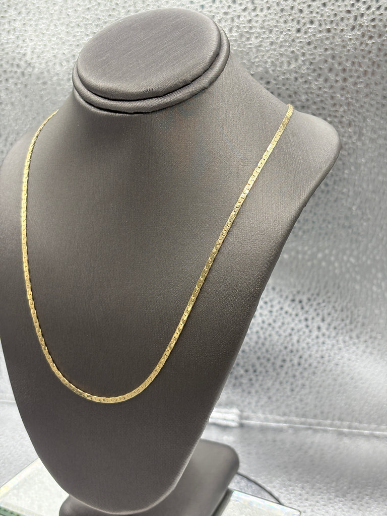 Ladies / Gents 14 Karat Yellow Gold Mirrored C Link Chain