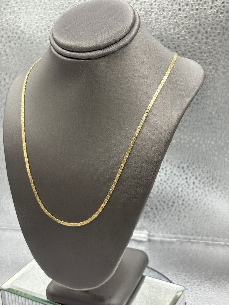 Ladies / Gents 14 Karat Yellow Gold Mirrored C Link Chain