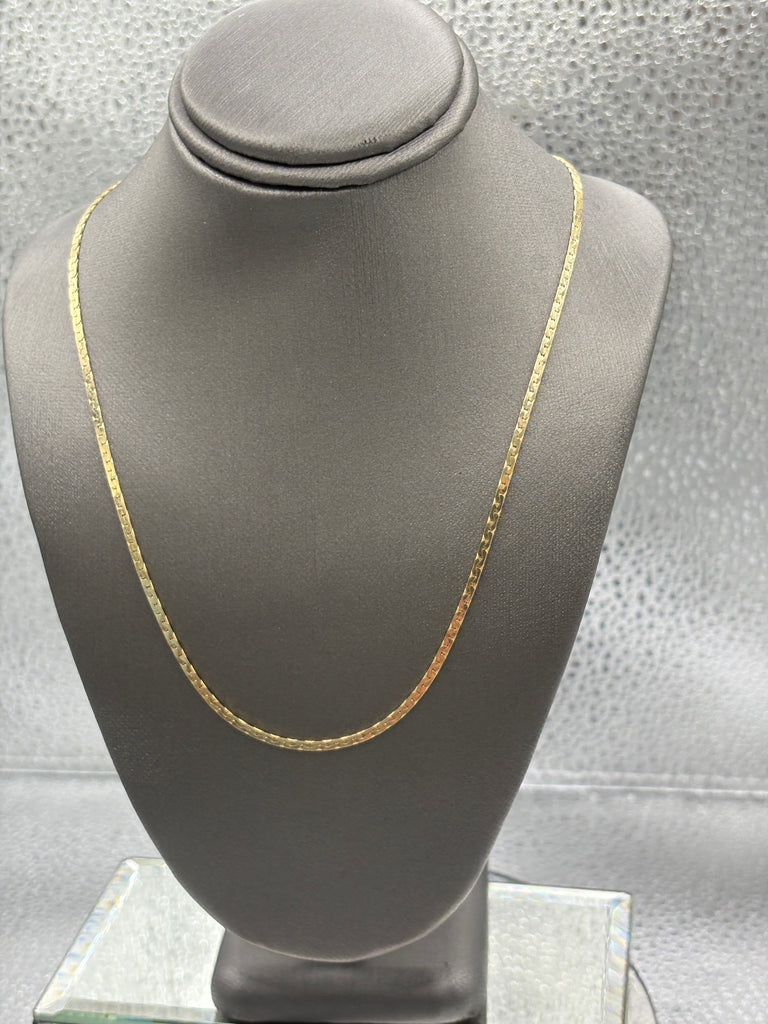 Ladies / Gents 14 Karat Yellow Gold Mirrored C Link Chain
