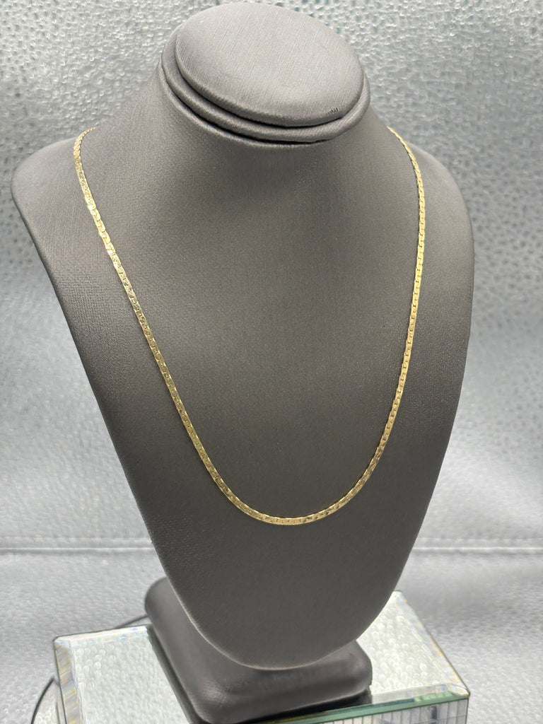 Ladies / Gents 14 Karat Yellow Gold Mirrored C Link Chain