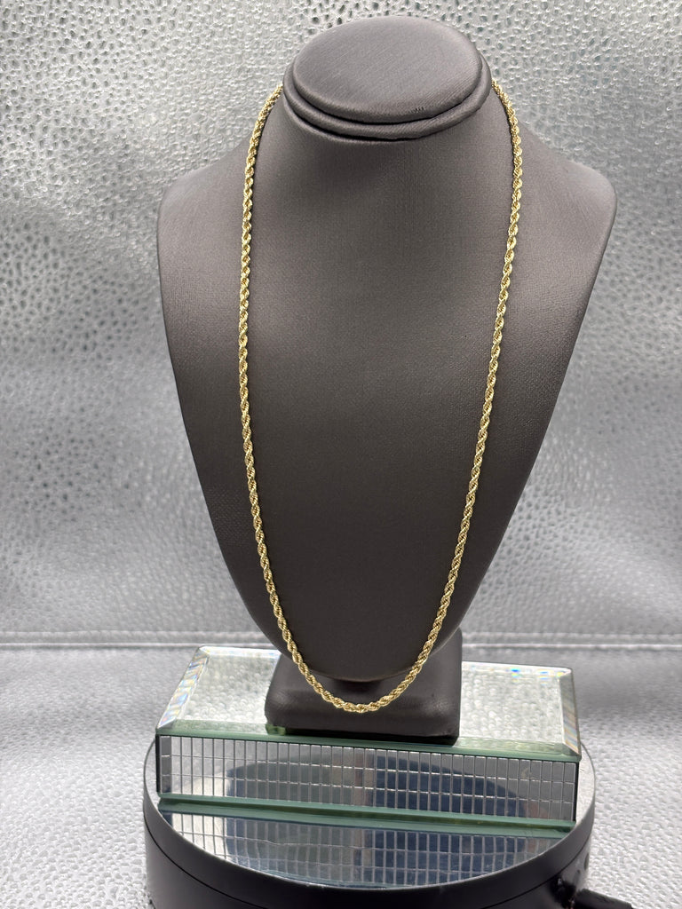 Ladies / Gents 14 Karat Yellow Gold Di-Cut Rope Chain
