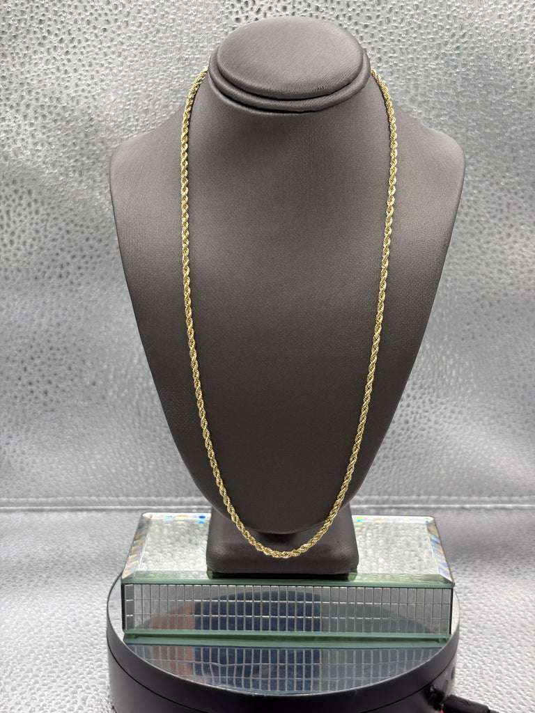 Ladies / Gents 14 Karat Yellow Gold Di-Cut Rope Chain
