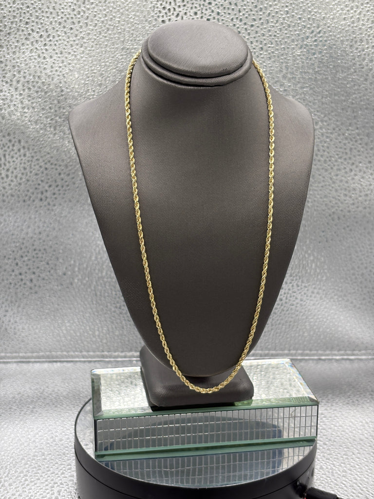 Ladies / Gents 14 Karat Yellow Gold Di-Cut Rope Chain