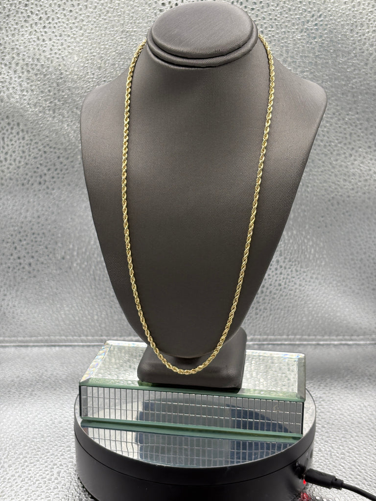 Ladies / Gents 14 Karat Yellow Gold Di-Cut Rope Chain