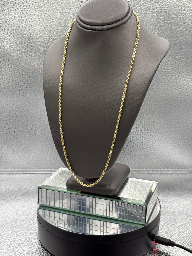 Ladies / Gents 14 Karat Yellow Gold Di-Cut Rope Chain