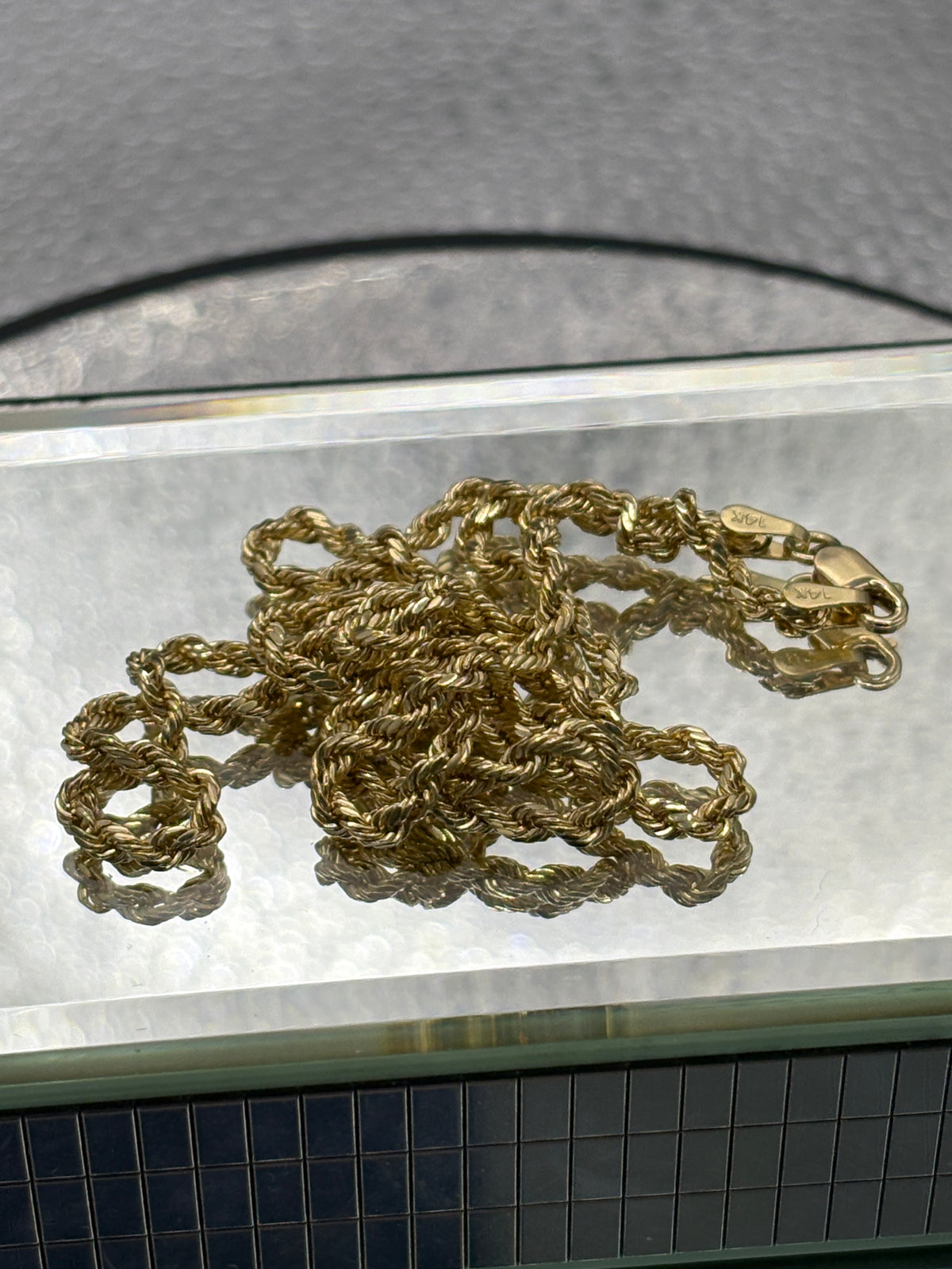 Ladies / Gents 14 Karat Yellow Gold Di-Cut Rope Chain